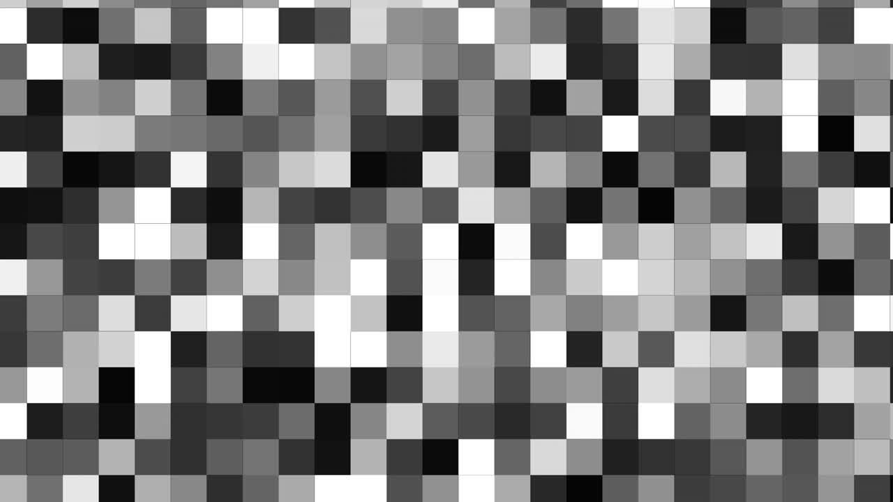 fondo de patrón de bloque abstracto en blanco y negro. fondo de movimiento de mosaico