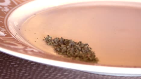 closeup of marijuana on a plate