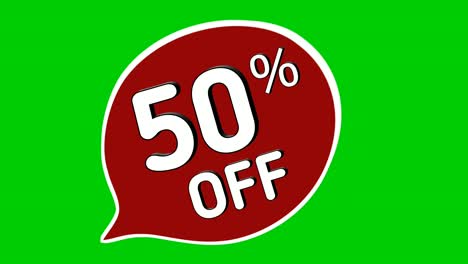 descuento del 50% de las pegatinas, animaciones y gráficos en movimiento.