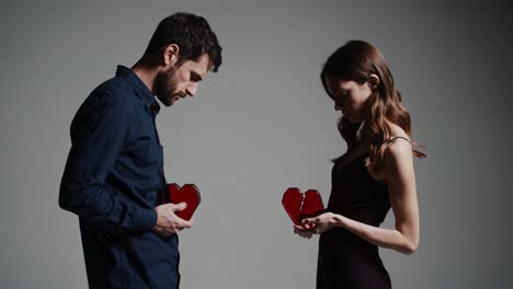 broken hearts: a sad couple