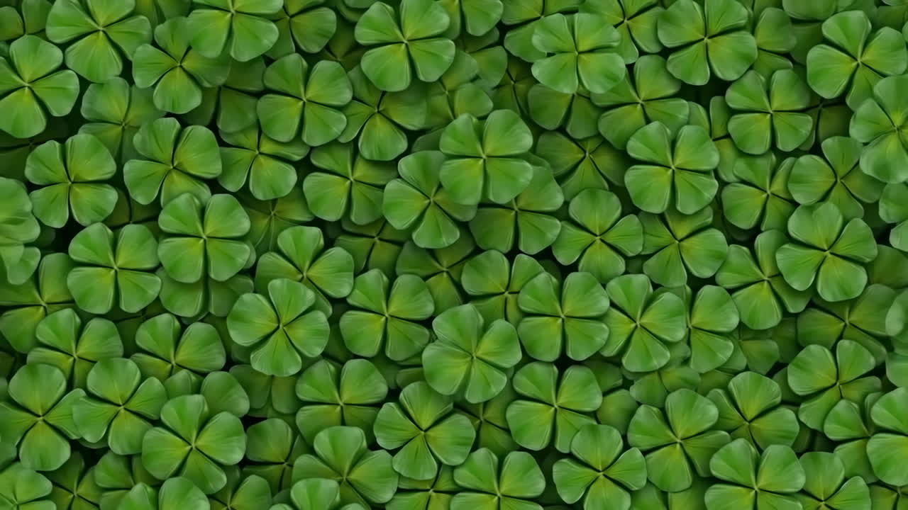 Abundant Four-Leaf Clovers Background