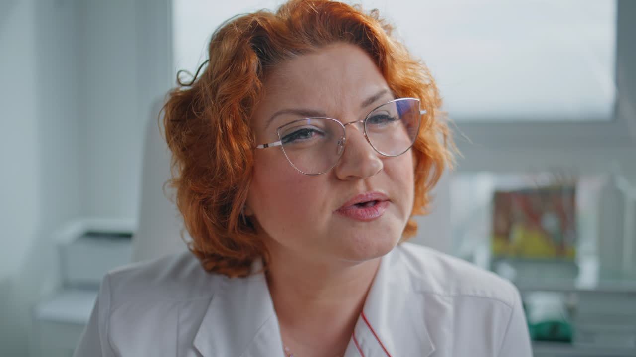 Detailní záběr lékařky