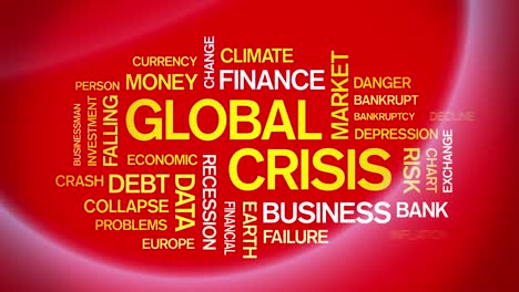 4k global crisis animated word cloud,text design animation kinetic typography.