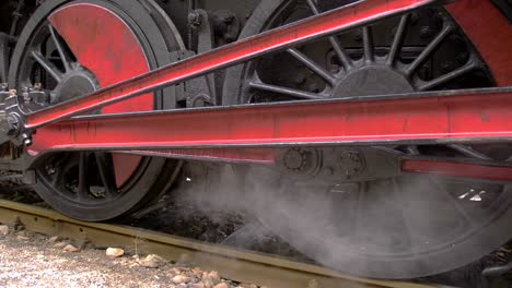 detail shot of old steam train