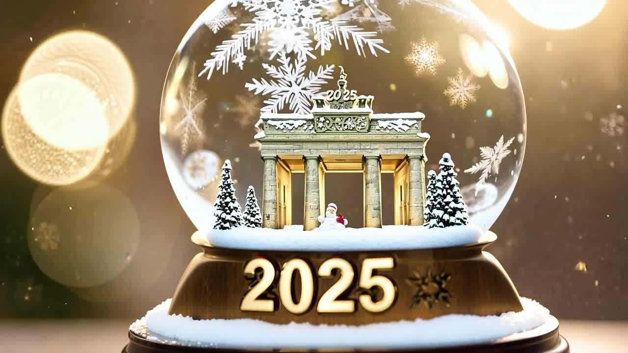 2025 Snow Globe with Brandenburg Gate