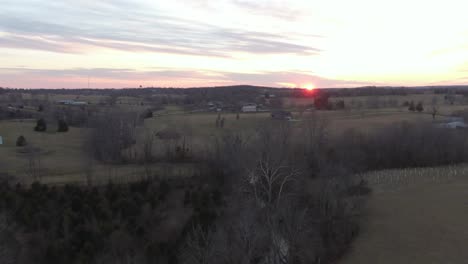 Push-Forward-During-Sunset-Over-a-Beautiful-Countryside