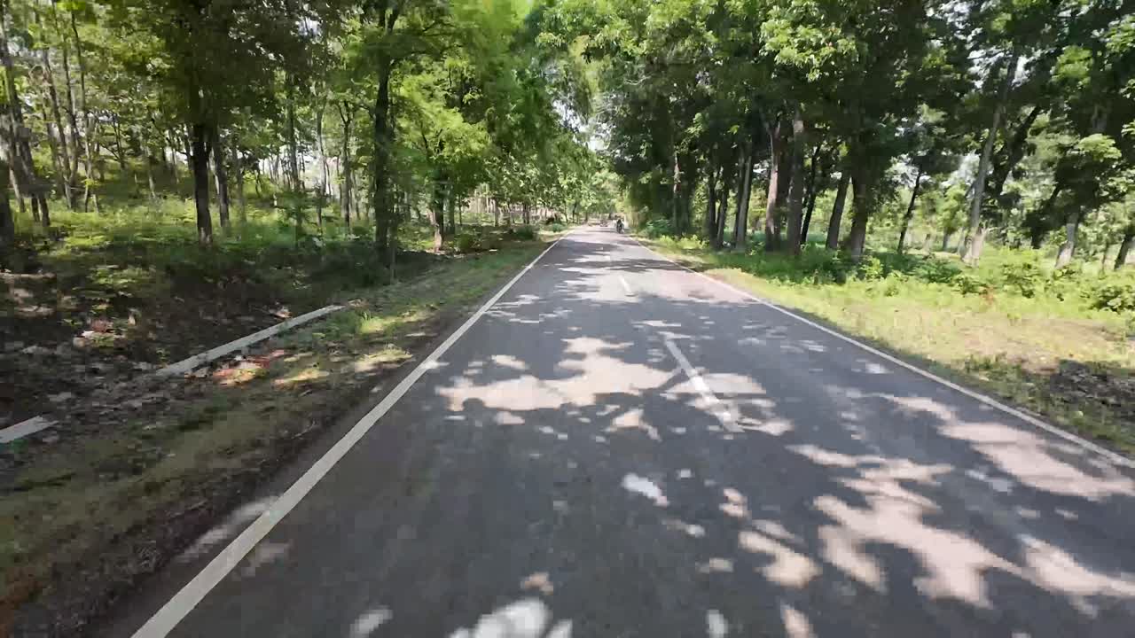 Road views through farm area in the district of Ngawi, East Java, Indonesia
