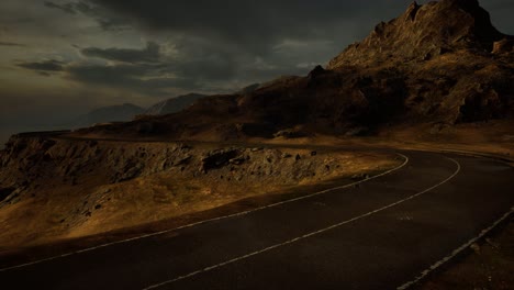 mountain landscapes in scotland with road