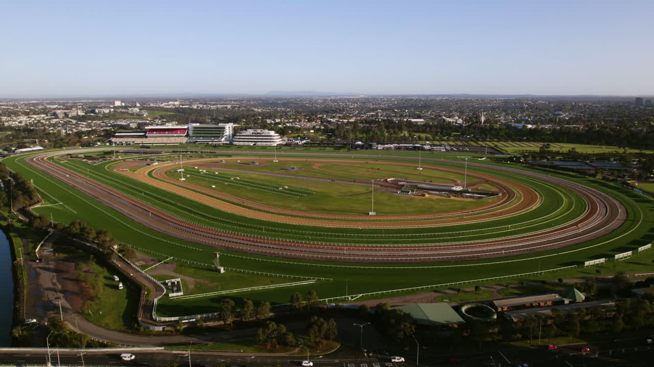 Aerial View of Caulfield Racecourse in Melbourne, Australia