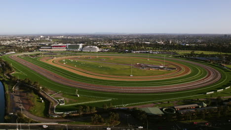 aerial view of caulfield racecourse in melbourne, australia