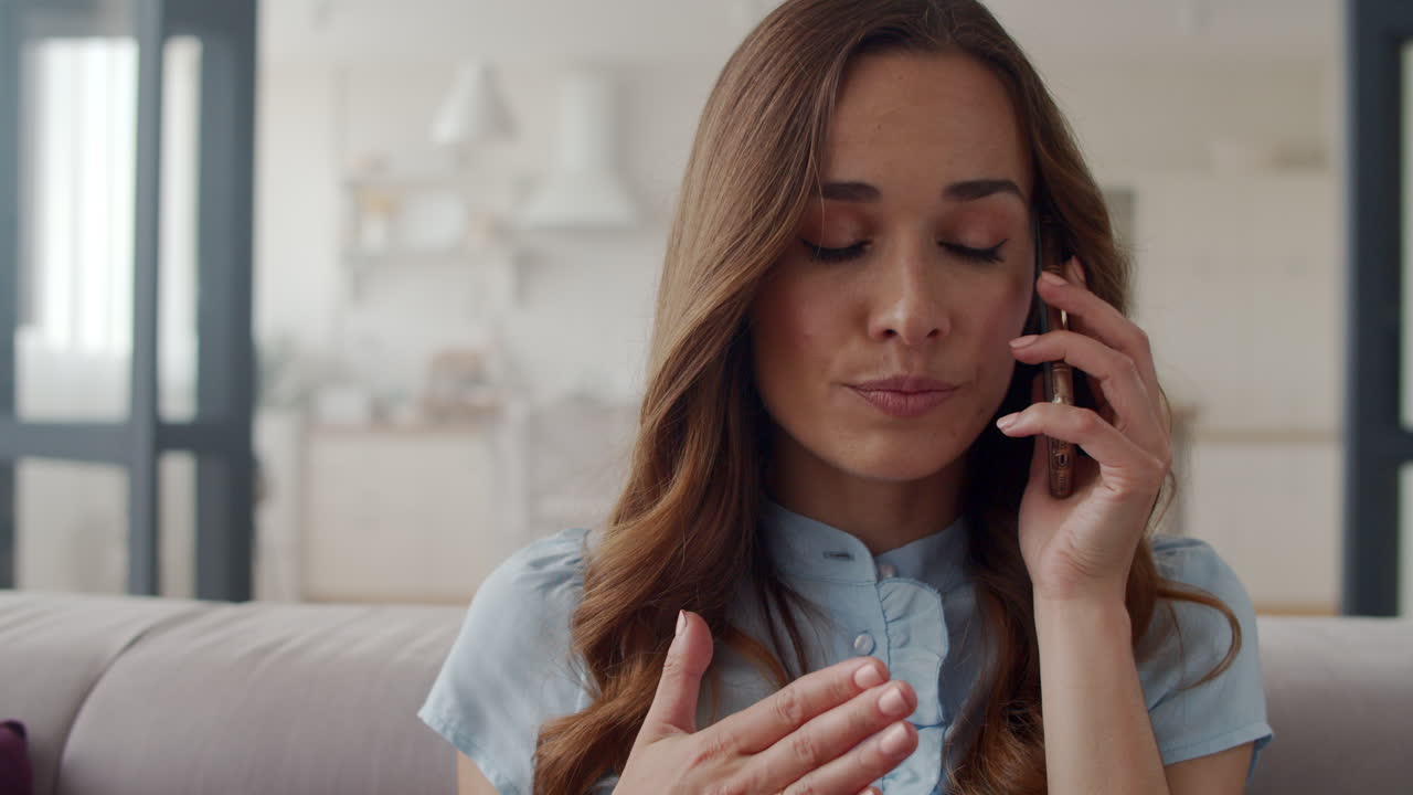 Frustrated business woman concentrating with meditation at home office.