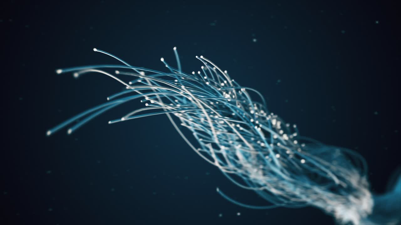 Abstract Glowing Lines and Particles