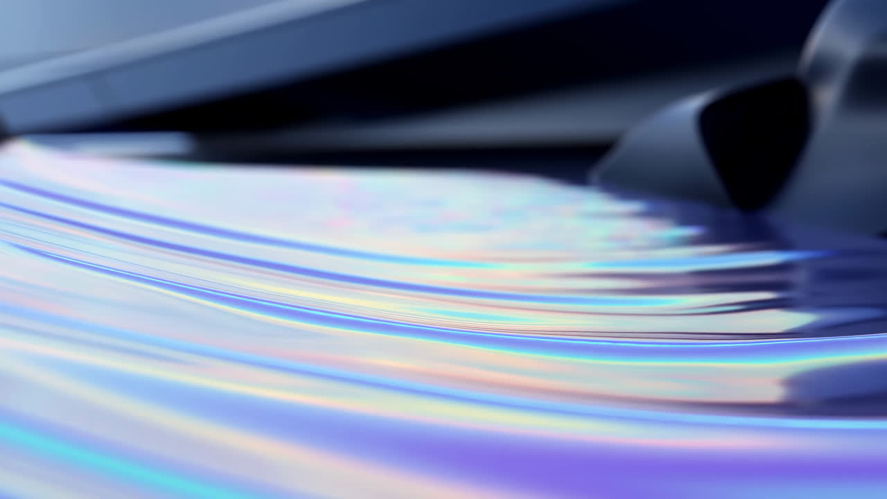 Closeup Vinyl Record Grooves Shimmering, Stylus And Tonearm Gliding Over Iridescent Surface, Slowmotion Blur