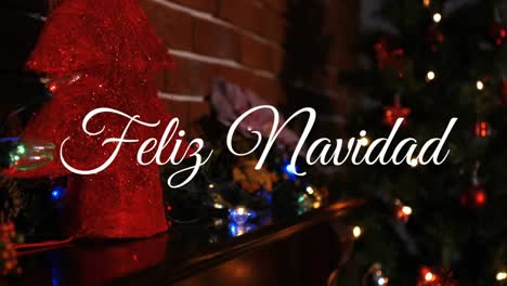 Animación-De-Saludos-Navideños-En-Español-Sobre-árboles-De-Navidad-Y-Adornos.