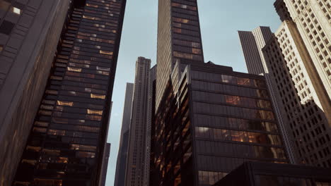 skyscrapers in a city