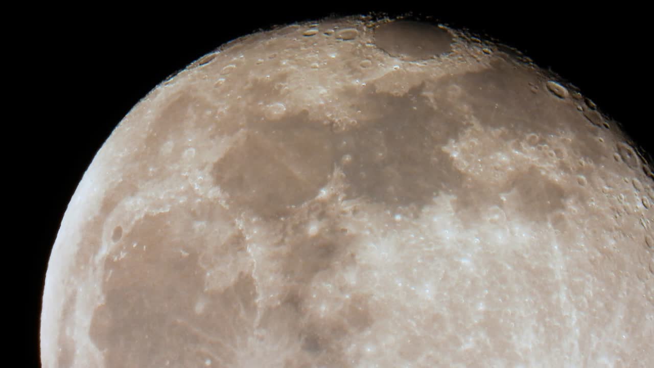 Close-up Moon moving