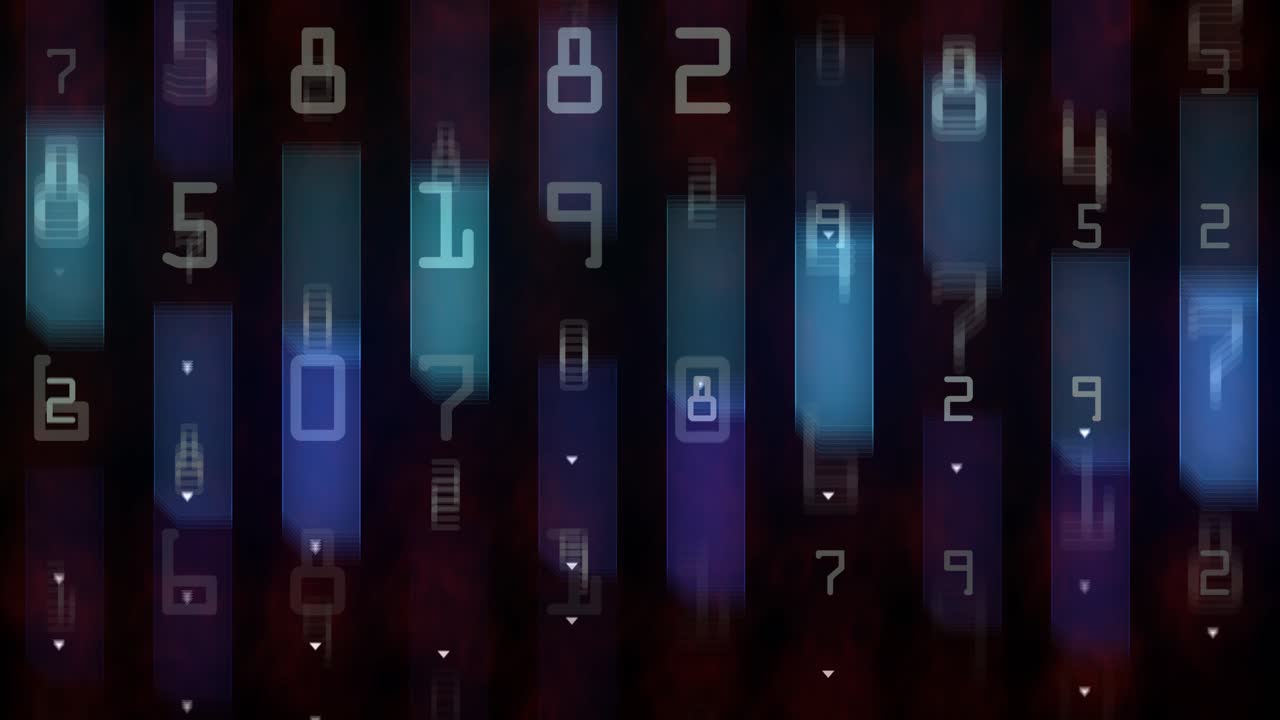 Abstract Digital Numbers Background