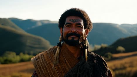 portrait of a tribal man in traditional clothing