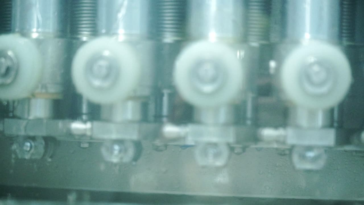 Rotating machine in a beverage canning factory