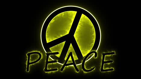 rainbow peace symbol sign, animation graphics.peace concept.no war.