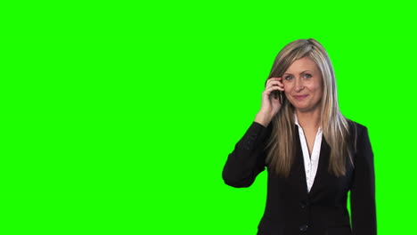 green screen footage of a businesswoman