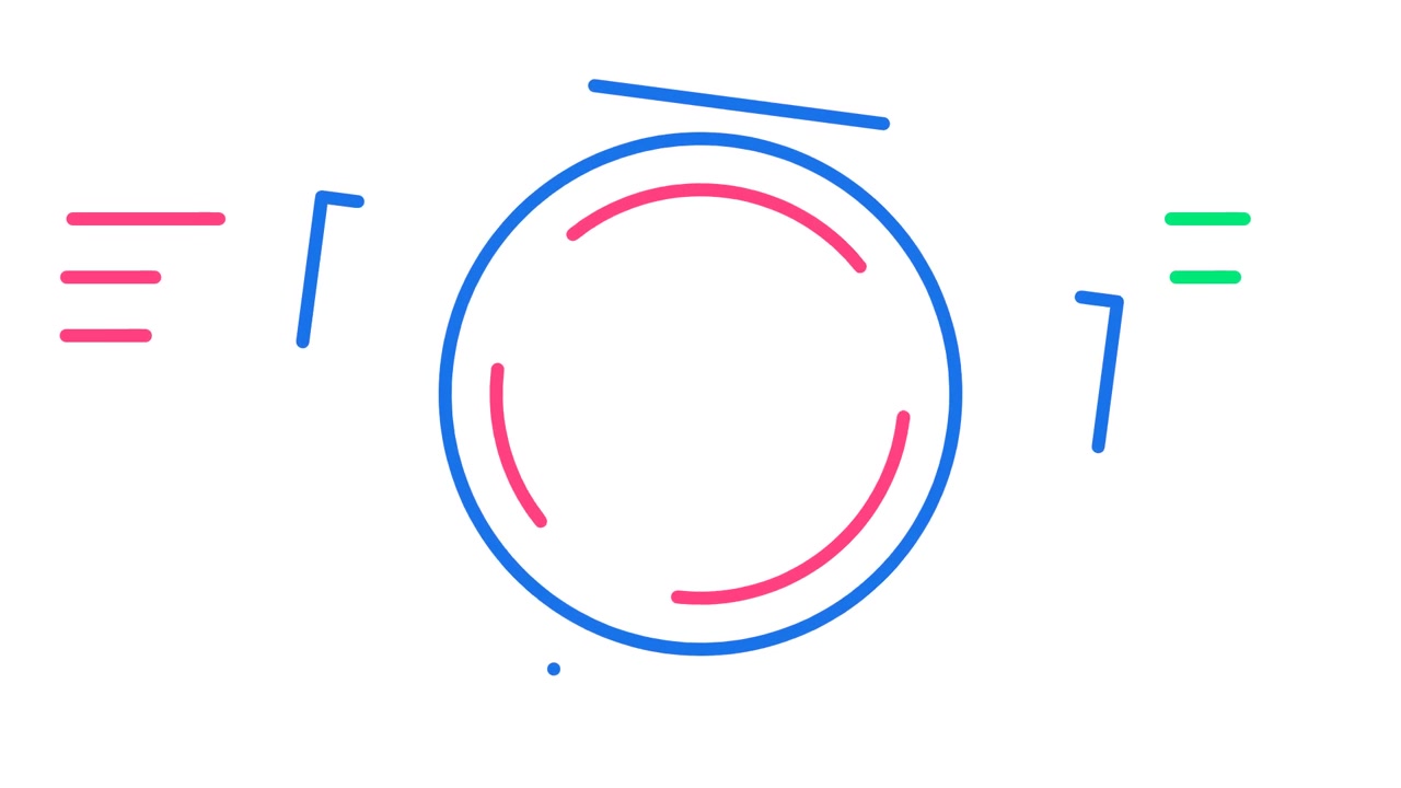 Abstract Minimalist Motion Graphic with Rotating Colorful Geometric Lines