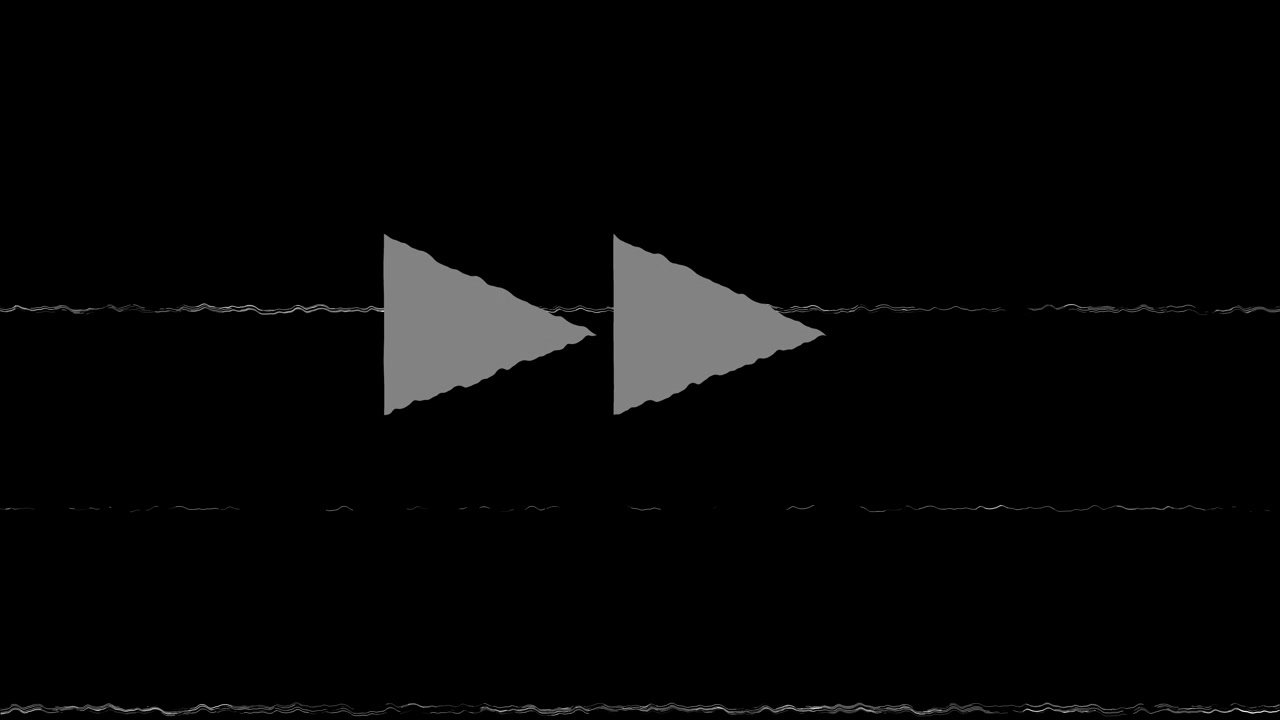 Fast Forward Icon with Glitch and Static Effect
