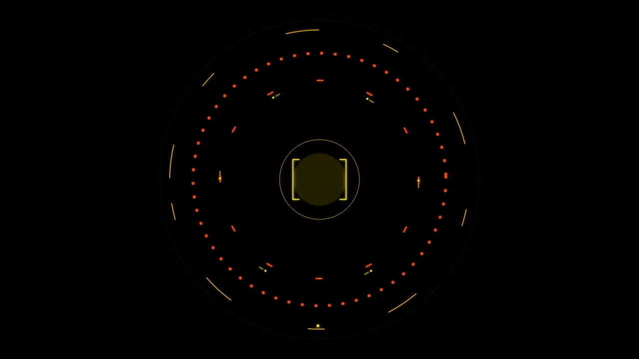 Futuristic Circular Heads-Up Display Interface Animation