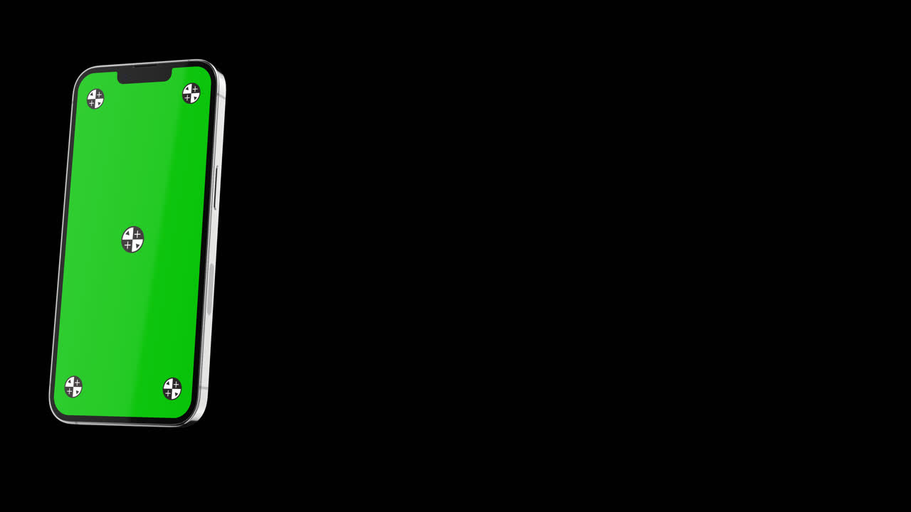 Smartphone con schermo verde