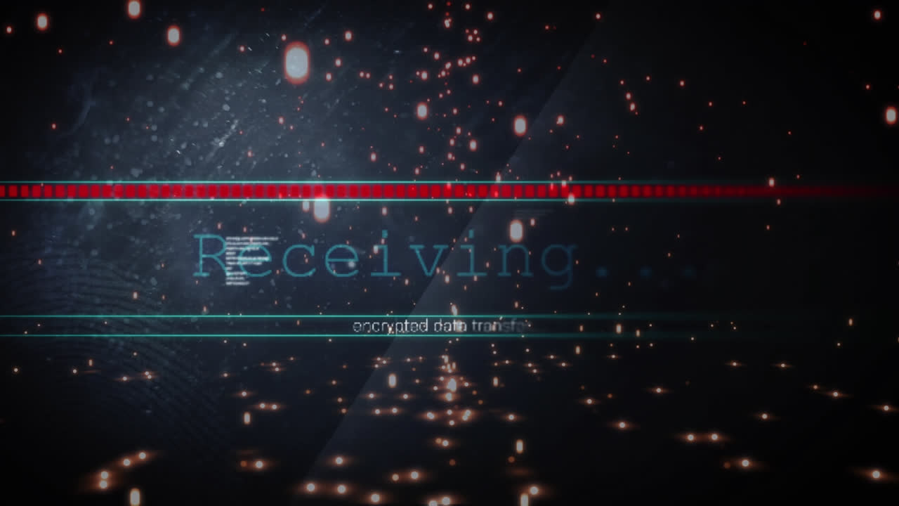 검은색 배경에 데이터 처리의 애니메이션