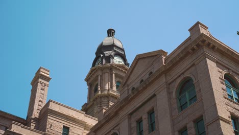 low angle view of the tarrant county courthouse in fort worth, texas