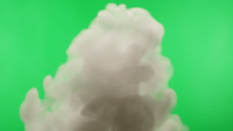 white smoke on a green screen