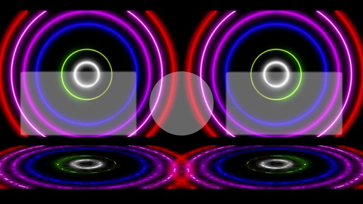 Grafica in movimento per schermata finale con motivo insegna al neon