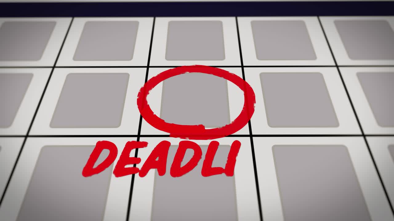 marca de fecha límite en el calendario - versión limpia