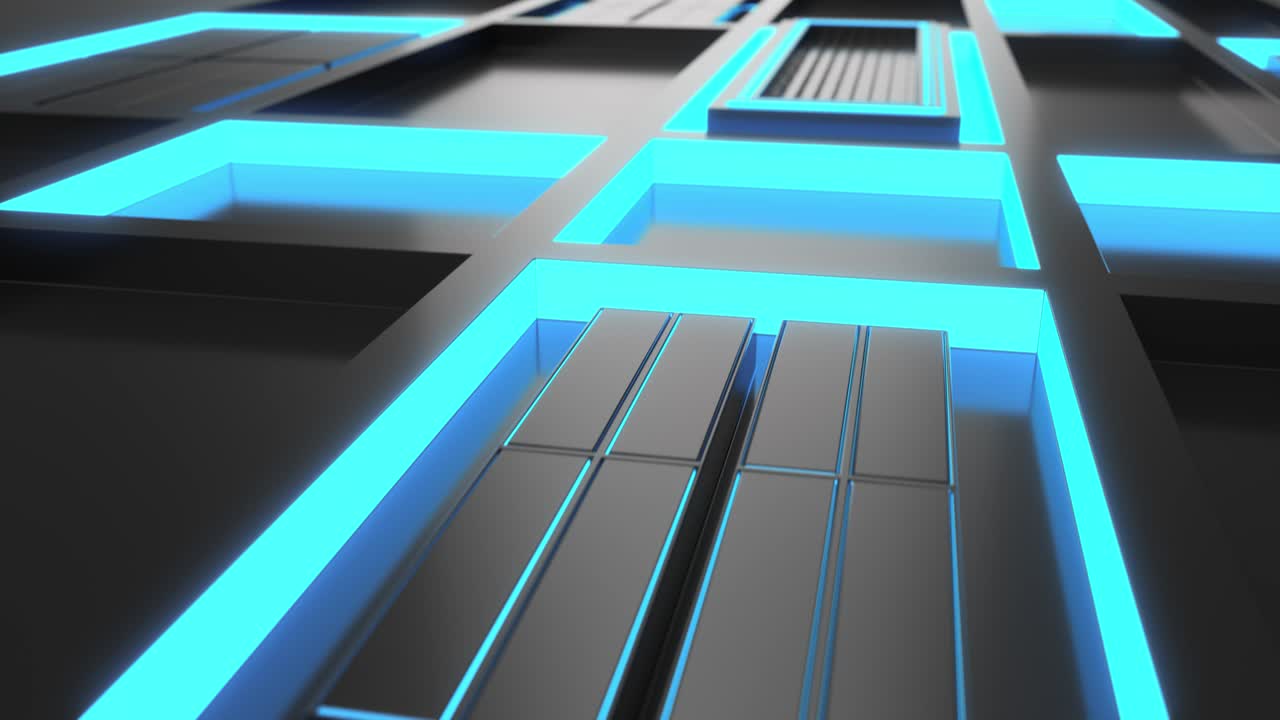 Animated futuristic technological or industrial background loop