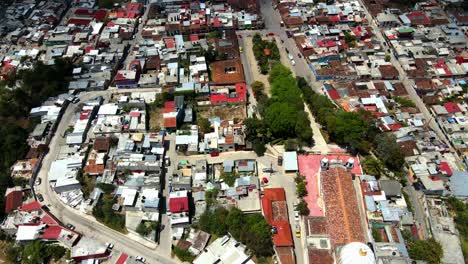 san cristobal de las casas, iglesia, disparo de drone, mexico, chiapas 4k