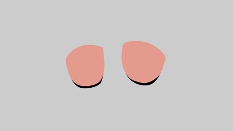 los ojos que se abren y se cierran, ojos de dibujos animados video de stock