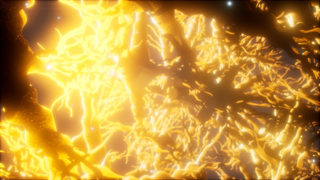 뇌 안의 신경 세포 네트워크를 통해 여행합니다.