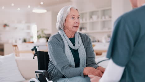 Wheelchair,-nurse-and-senior-woman-holding-hands