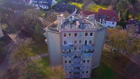 old german apartment building in poor district of osnabrück