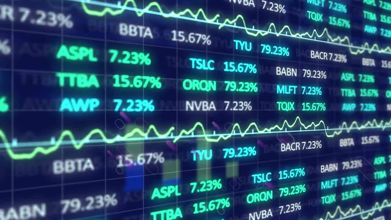Animazione dell'elaborazione di dati finanziari
