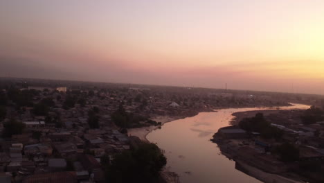 sunset in maiduguri, northern nigeria, west africa