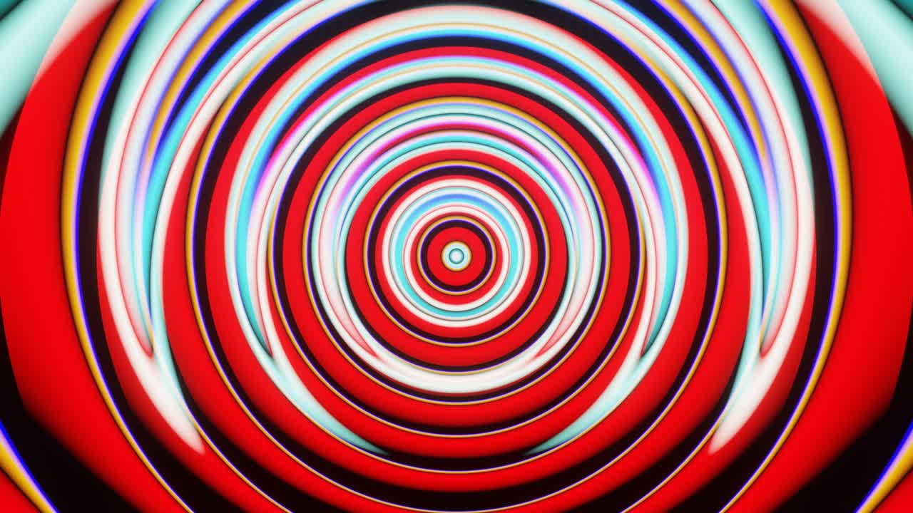 anillos abstractos multicolores con brillo de gradiente