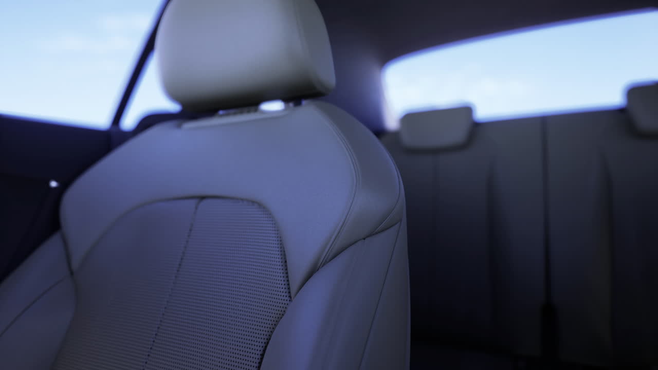 Comfortable car interior featuring modern design and spacious seating