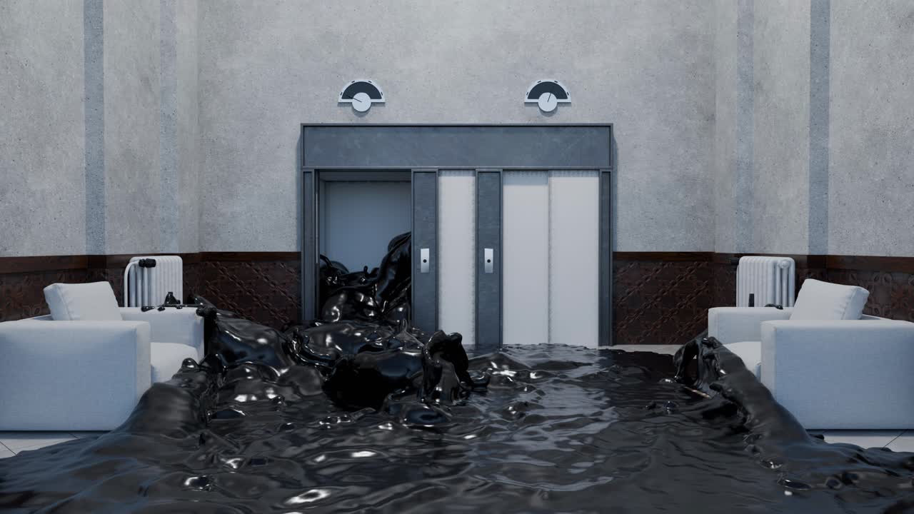 엘리베이터 방 홍수 시레이션