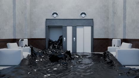 elevator room flood simulation