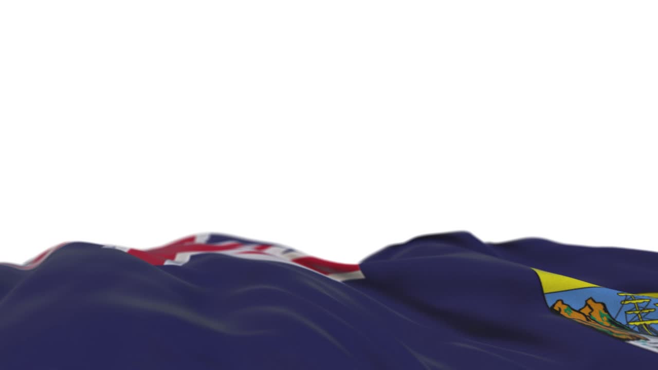 세인트 헬레나 천 발은 바람의 에 흔들리고, 세인트 힐레나 은 바람에 흔들리는 천의 발, 반 채워진 색 배경, 텍스트를 위한 장소, 20 초