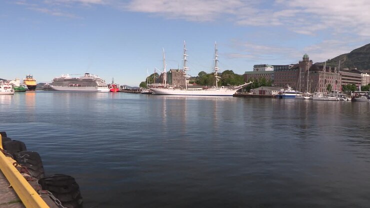 Porto di Bergen in Norvegia. Europa
