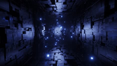 A-dark-room-filled-with-squares.-Infinitely-looped-animation