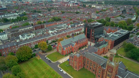 Wide advancing aerial video of Queen&#039;s University, Belfast and the surrounding area. Produced in 4K, 60FPS and with Rec709 color